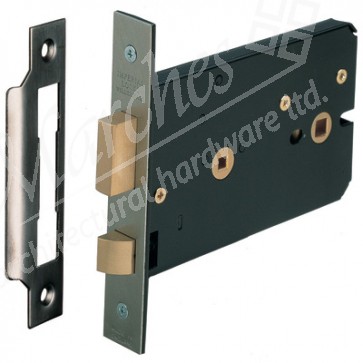 Horizontal mortice bathroom lock, 57 mm backset, 8 + 5 mm followers