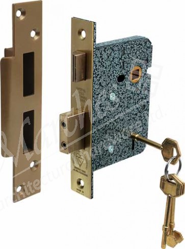 Mortice 5 lever sash lock, 57 mm backset, BS3621, standard duty