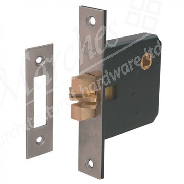 Mortice bathroom sliding door lock, 57 mm backset