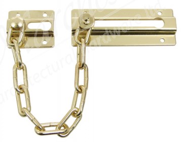 Security Door Chain Polished Brass