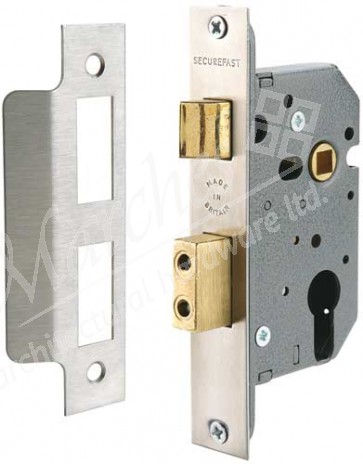 Mortice cylinder sash lock case, 47.5 mm lock centres, 44/57 mm backset