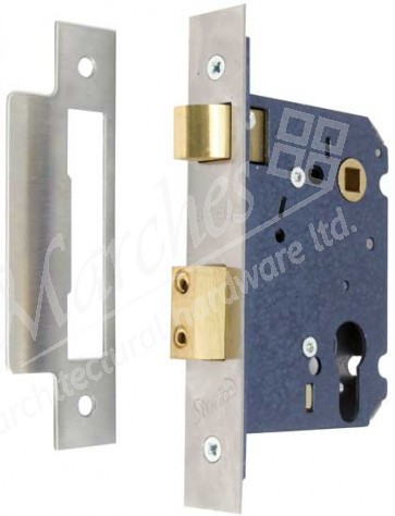 Mortice cylinder sash lock case, 57 mm lock centres, 45 mm backset, Modular