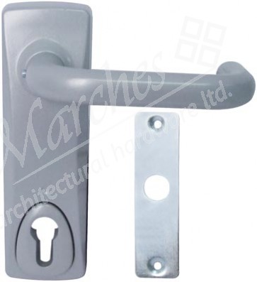 Outside Access Device Lever Silver + Cyl