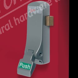 Push Pad Panic Latch Silvr Alu