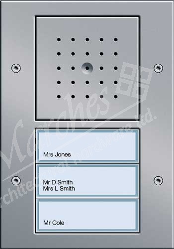 Door station surface-mounted with door speaker and 2-/3-gang call button
