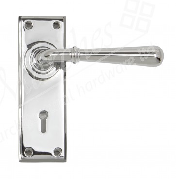 Newbury Lever Lock Set - Polished Chrome 