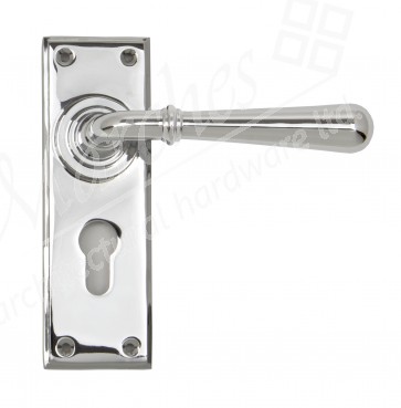 Newbury Lever Euro Set - Polished Chrome