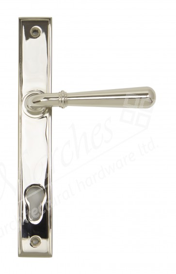 Newbury Slimline Lever Espag. Lock Set - Polished Nickel