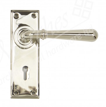 Newbury Lever Lock Set - Polished Nickel