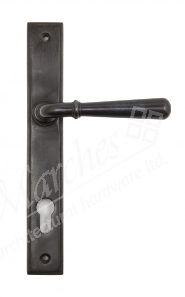 Newbury Slimline Lever Espag. Lock Set - Aged Bronze