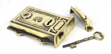 Aged Brass Davenport Rim Lock