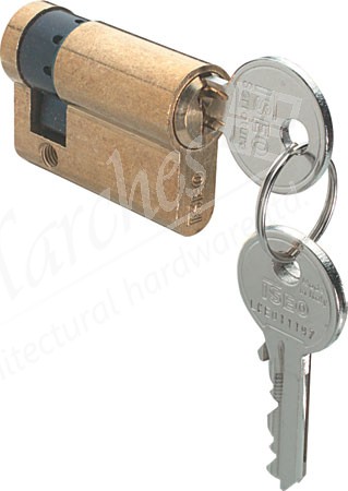 Single cylinder, master keyed, matt nickel