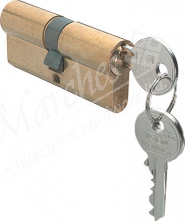 Double cylinder, master keyed, matt nickel