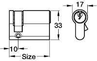 Single Cylinder 45mm Pol Ni