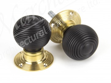 Ebony and PB Cottage Mortice/Rim Knob Set - Small