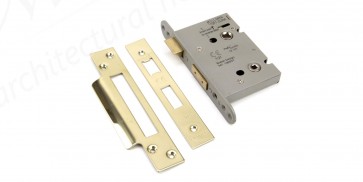 PVD 3" Heavy Duty Bathroom Mortice Lock