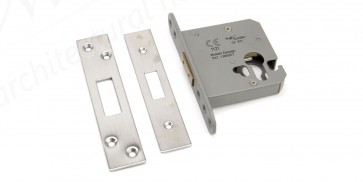 Satin Stainless Steel 3" Euro Profile Dead Lock