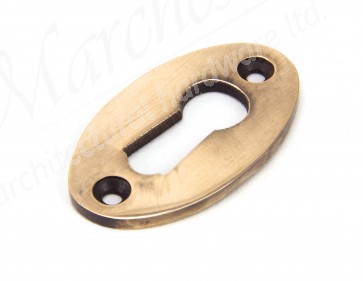 Period Oval Escutcheon - Polished Bronze