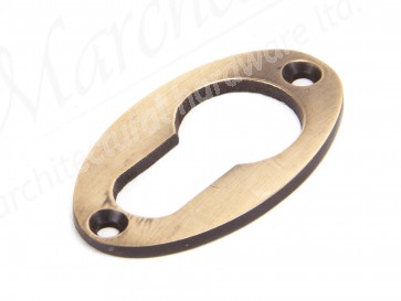 Period Oval Euro Escutcheon - Polished Bronze