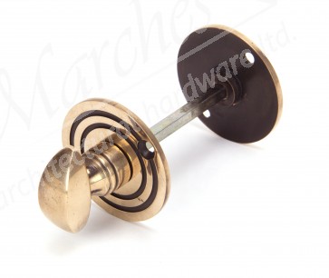 Round Bathroom Thumbturn - Polished Bronze