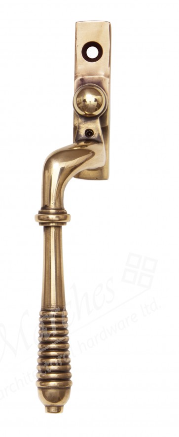 Reeded Left Hand Espag Handles - Polished Bronze