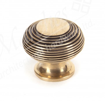 Large Beehive Cabinet Knob - Polished Bronze