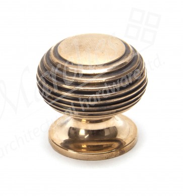 Small Beehive Cabinet Knob - Polished Bronze