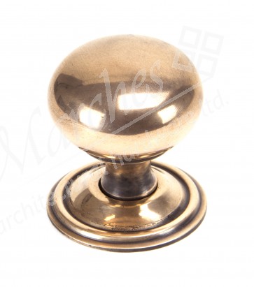 Large Mushroom Cabinet Knob - Polished Bronze