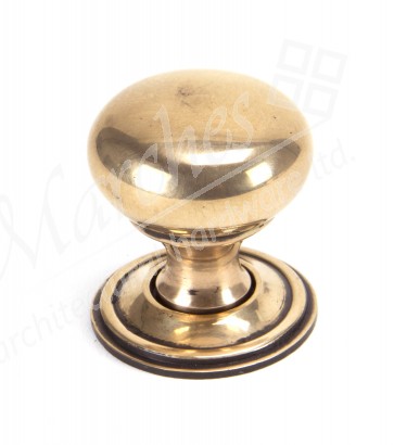 Small Mushroom Cabinet Knob - Polished Bronze