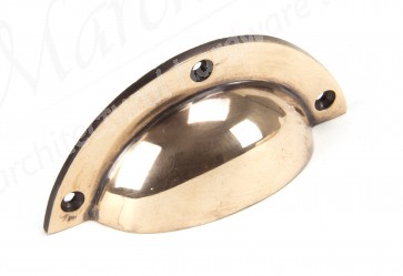 4" Plain Drawer Pull - Polished Bronze