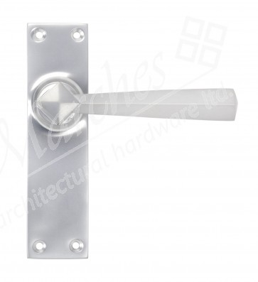 Straight Lever Latch Set - Satin Chrome