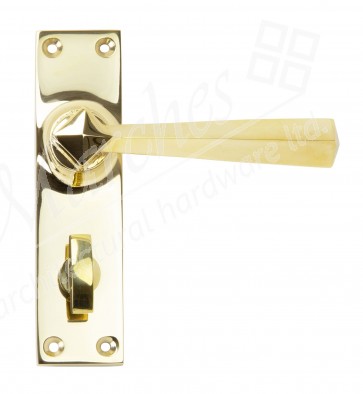 Straight Lever Bathroom Set - Polished Brass