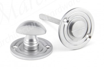 Round Bathroom Thumbturn - Satin Chrome