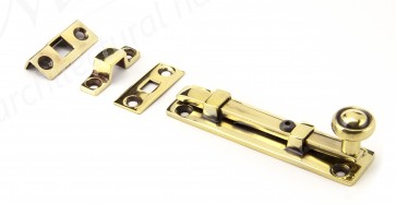 Universal Straight Door Bolts - Aged Brass - Various Sizes