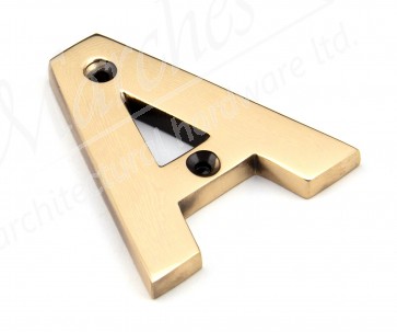 Letter A - Polished Bronze