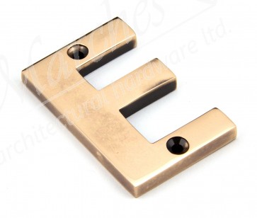 Letter E - Polished Bronze