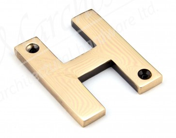 Letter H - Polished Bronze