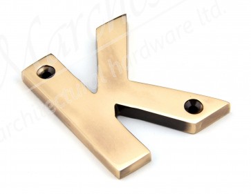 Letter K - Polished Bronze