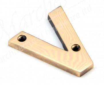 Letter V - Polished Bronze