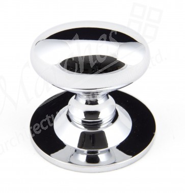 Oval Cabinet Knob 40mm - Polished Chrome