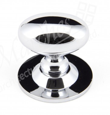 Oval Cabinet Knob 40mm - Polished Chrome