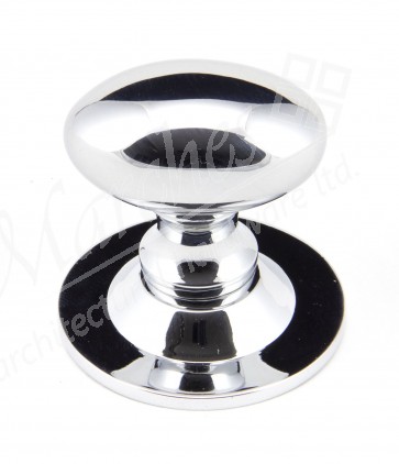 Oval Cabinet Knob 33mm - Polished Chrome