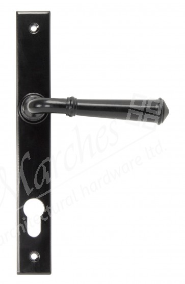 Regency Slimline Lever Espag Lock Set - Black 