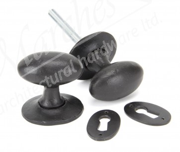 Oval Mortice/Rim Knob Sets - External Beeswax Oval Mortice/Rim Knob Sets - External Beeswax