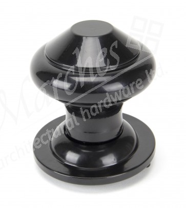 Regency Centre Door Knob - Black