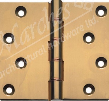 Brass DPBW projection butt hinge, 102 x 102 mm