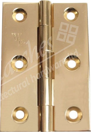 Brass strong butt hinge, 76 x 51 mm