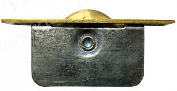 Square Ended Sash Pulley - Polished Brass