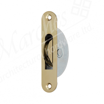 1¾" Ball Bearing Sash Pulley Round Ends - Brass