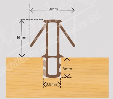 Exitex Parflip Parting Bead 12mm Brown 3m